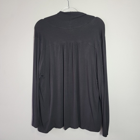 APT 9 Black Jersey Knit Cardigan Sweater Open Front Long Sleeve Plus Size 2X - Picture 4 of 7